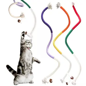safe Cat Toys Chew Ropes 3 Pack 27.6 Inches Soft Cotton Play Ropes with Gall Fruits for Kittens and Cats Teeth Cleaning Toy refillable natural catnip interactive kitty health playful great pet gift shop deals
