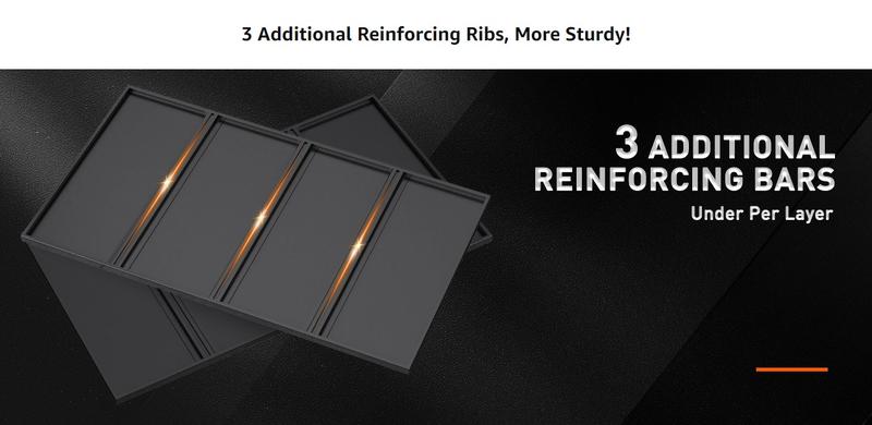 Raybee Garage Shelves 2050 LBS Adjustable 5-Tier Storage Shelving Unit Metal Storage Rack Shelf for Garage,Basement,Kitchen,Black,Red,Blue