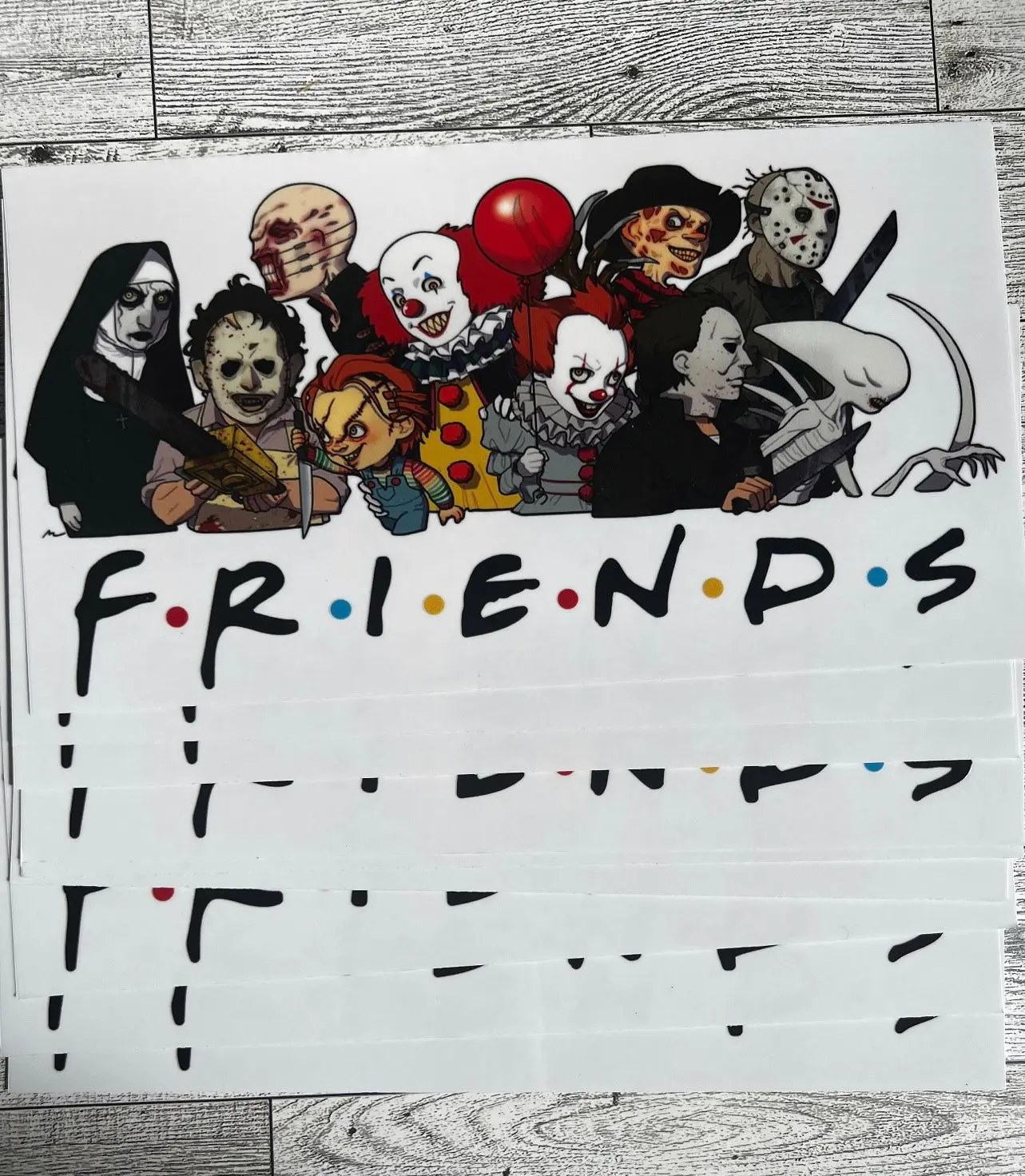 Horror Friends 16oz Frosted Beer Glass Can with Bamboo Wood Lid
