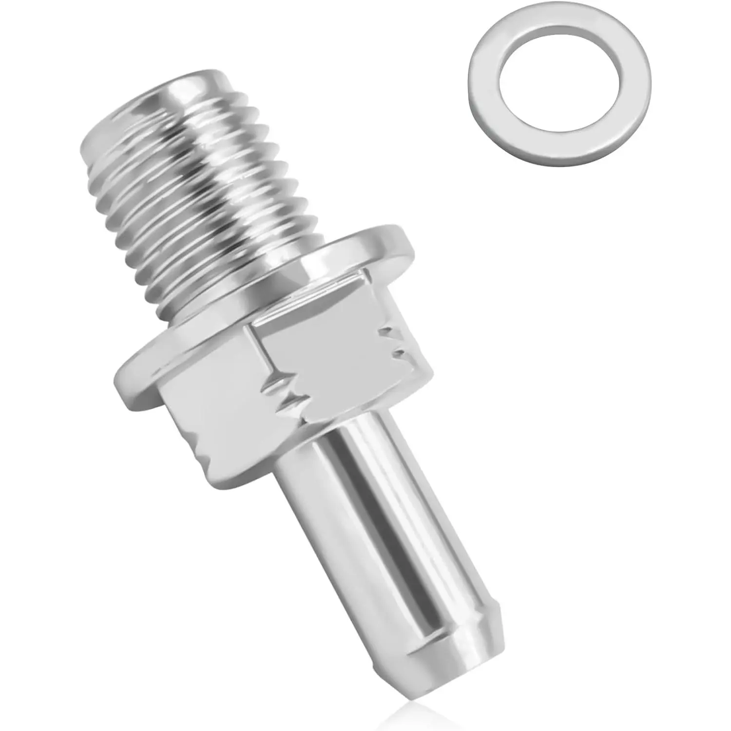 PCV Valve with Gasket, PCV Valve Kit Replacement OEM # 17130-PND-A01 17130-RBB-A01, Crankcase Ventilation Valve Compatible with Honda CRV Accord Element Civic Acura ILX RSX NSX(Silver)