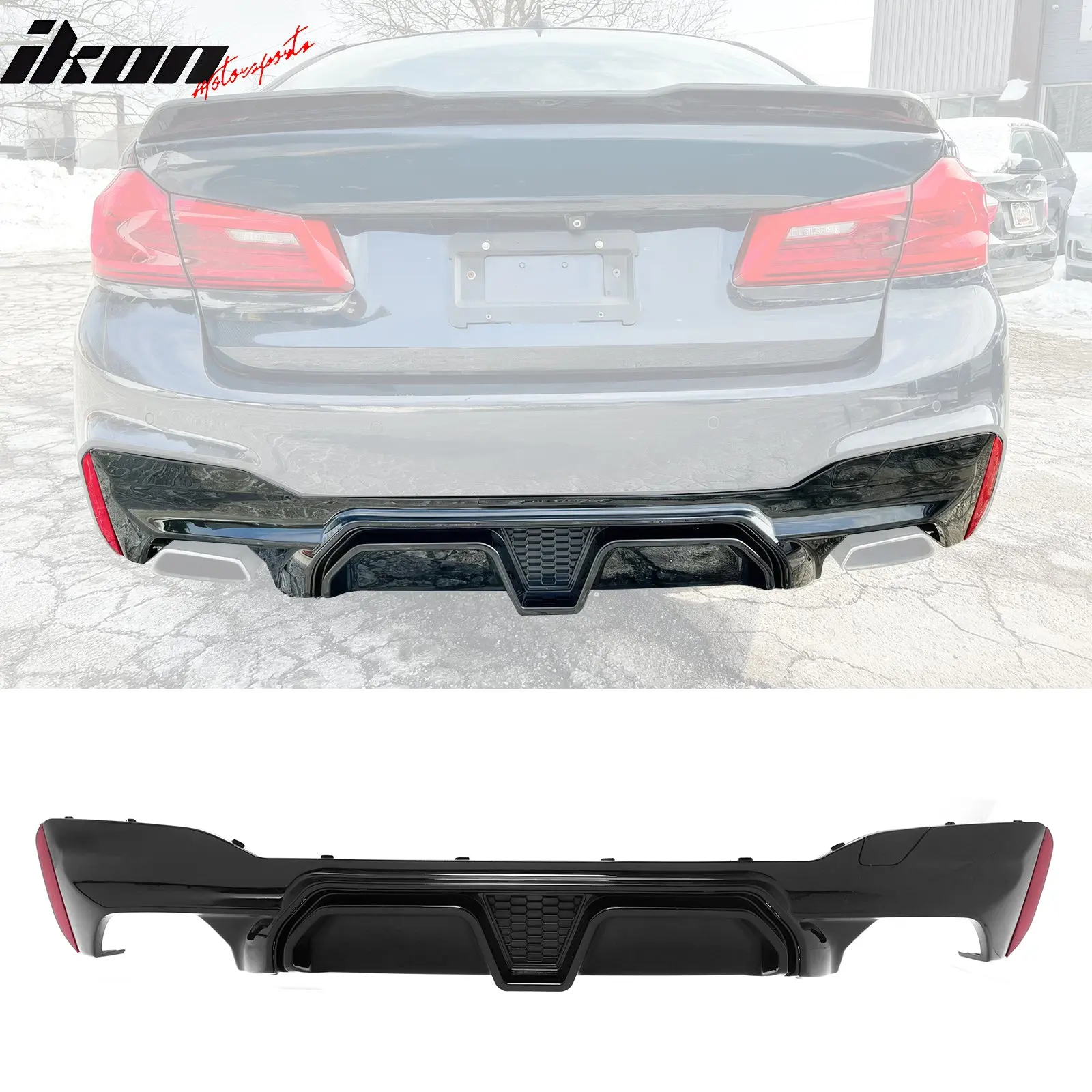 Rear Diffuser for BMW G30 5 Series 2017-2023 M Sport Gloss Black M5 CS PP