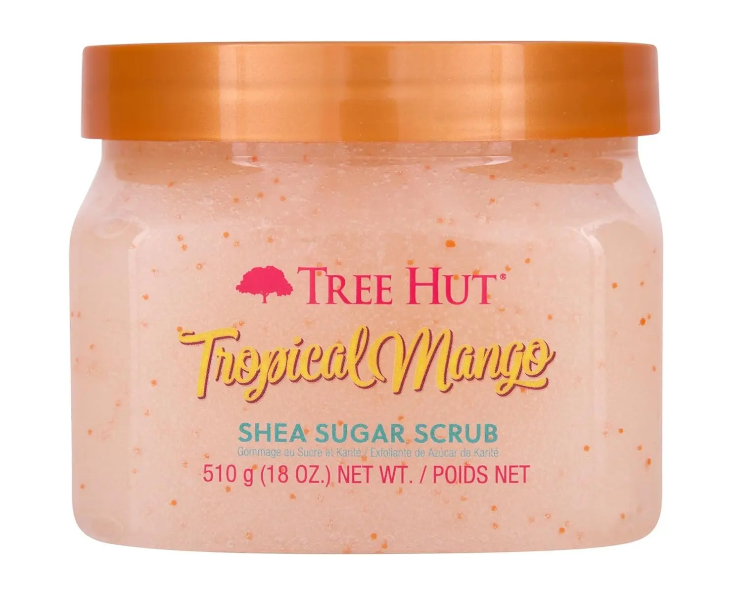 Tree Hut Tropical Mango Body Scrub, Exfoliating Sugar Scrub, Vegan, 18 Oz | Exfoliating & Nourishing with Shea Butter & Essential Oils, Body Exfoliator for All Skin Types, Self Care Gifts for Women