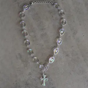 Mini Opal Cross Link Necklace