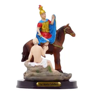 San Martin Caballero 5" Inches Tall Saint Martin of Tours Estatua Brand new Statue Religious Decor Santo para el Negocio