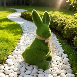 Easter Rabbit Decoration, Realistic Bunny Figurine, Animal Model, Spring Farm Festival Party Decor, Universal Setting