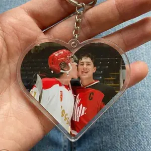 Ilya Rozanov and Shane Hollander Acrylic Keychain, Heated Rivalry Inspired Bag Charms, Hudson Williams Merch, Romance Hockey Fan Gifts