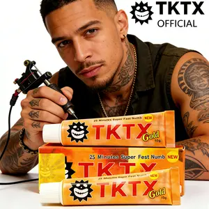 T-K-T-X Tattoo Numbing Cream  (2 Pack)  - 55% International - Pain Free Tattoos - Effective Numbing Formula for No-Distraction Tattoos.