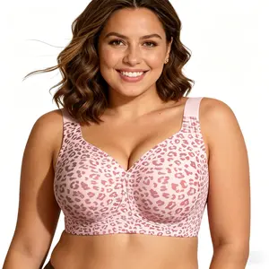 Women Jelly Bras Wirefree Full Coverage No Underwire Everyday Bras Comfortable Wireless Padded Tshirt Bra