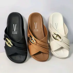 Vizzano Women's Wedge Sandals in Offwhite, Black, and Brown - Comfortable Summer Footwear with Comfortable Fit - Walking Shoes for Girls - Pu, Nail Kitchen Design