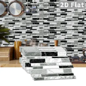 Marble Peel & Stick Tiles, Waterproof Square Backsplash, DIY Easy Removable Stickers for Kitchen/bathroom/home Bar, 12/24/48 Pieces