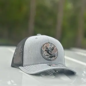 Grey/Black Richardson 112 Duck Camo Hat