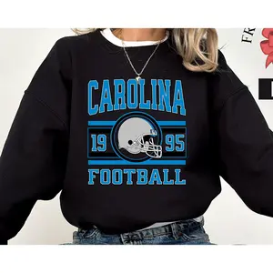 Vintage Carolina Football Sweatshirt T-Shirt And Hoodie, Trendy Carolina Football Fan Gift, Carolina Game Day Shirt, Panther Hoodie