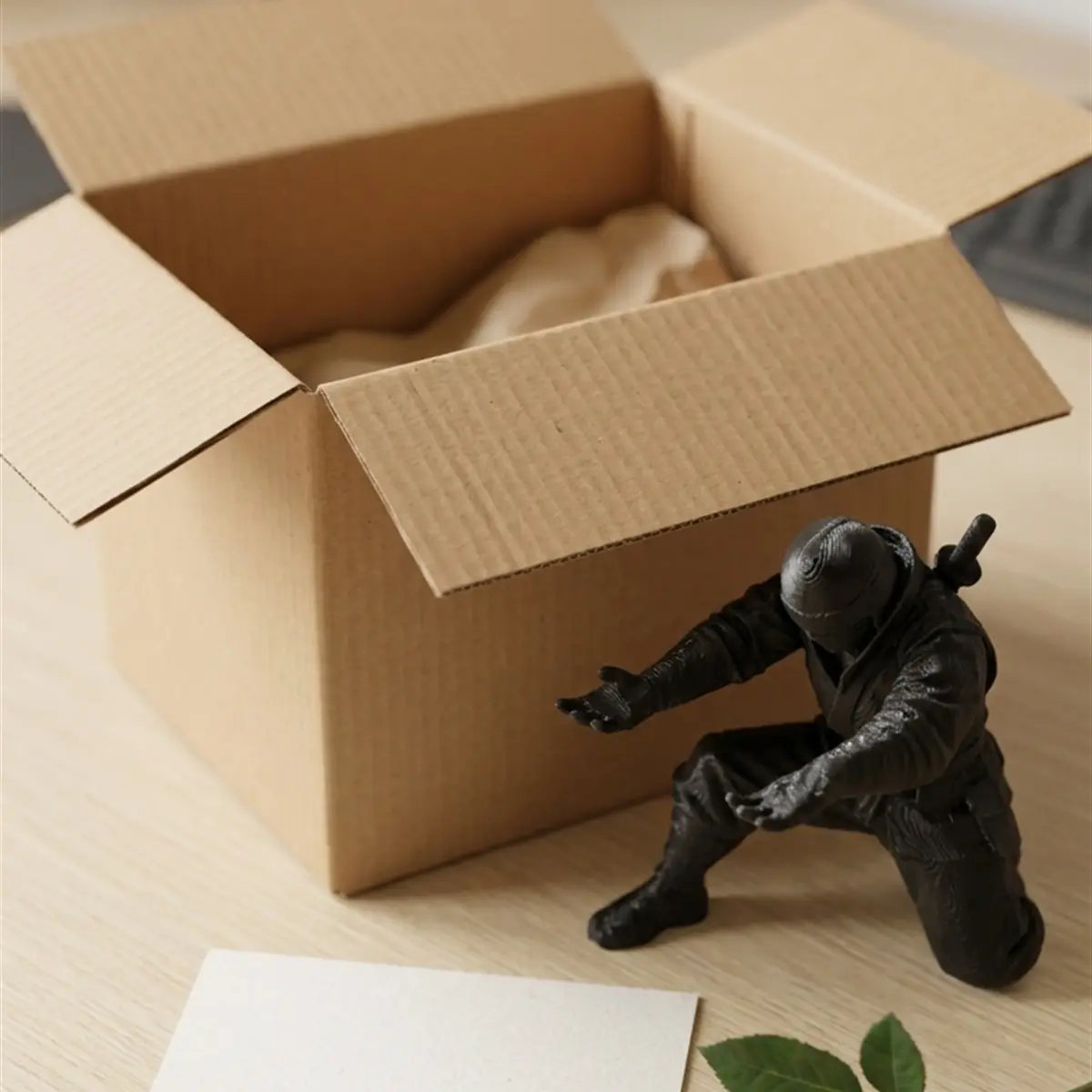 3D Printed Ninja Sculpture Pen Holder Desk Organizer, Home Decor for Anime Fans, Office Desk Setup