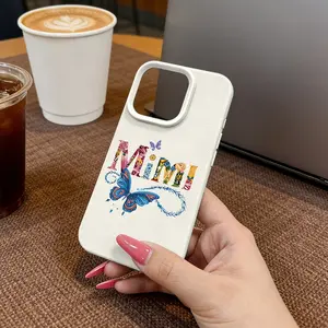 This fun "Mimi" floral pattern TPU perforated textured phone case is drop-proof and non-slip, compatible with iPhone 17, 16, 15, 14, 13, 12, 11, XS, X series, and makes a great gift for friends or family.