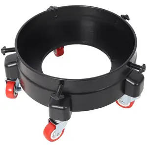 11 1/4 Inch Bucket Dolly, Removable Rolling Bucket Dolly Easy Push 5 Roll Swivel Casters to Move 360 Degree Turning for 5 Gallon Buckets Car Wash System Detailing Smoother Maneuvering, Black