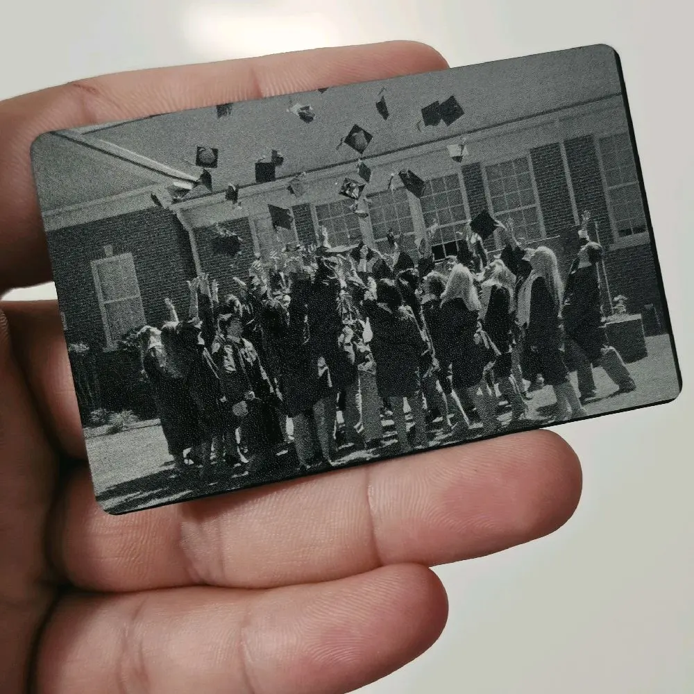 Double Sided Customized Metal Photo Wallet Insert