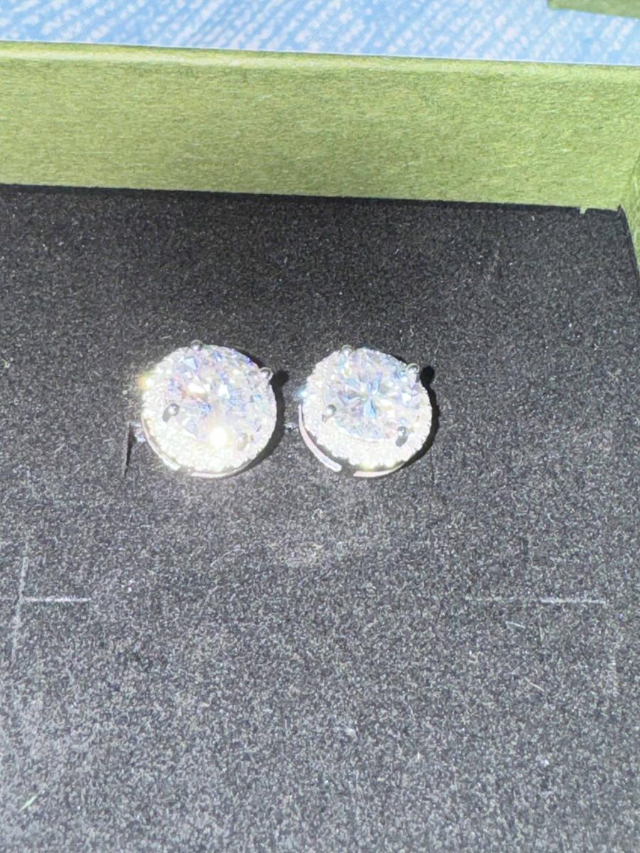 Item: 8.0mm(2ct*2), Silver