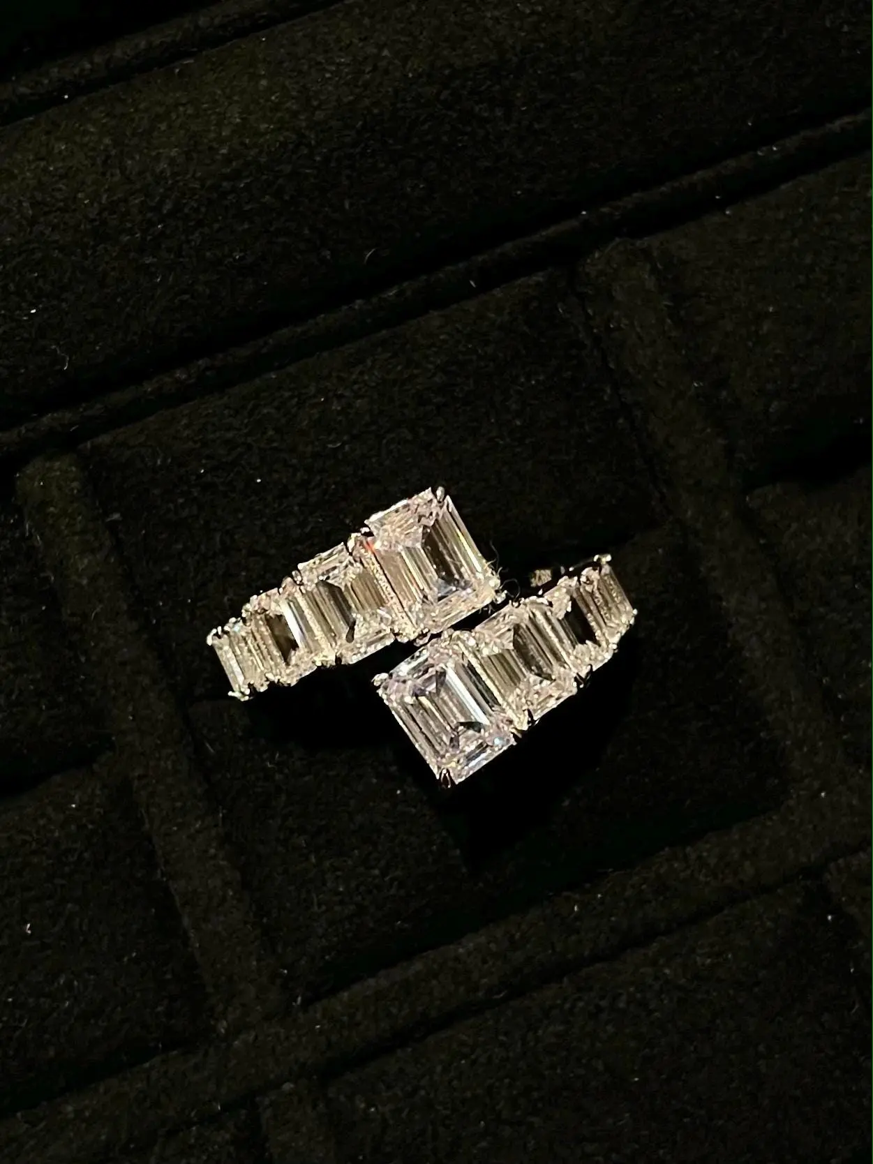 Classic Vintage: 10ct Tapered Baguette Cut Pav√© Lab Diamond Eternity Ring ‚Äì Luxury & Beauty Combined 5A Grade Gemstone Jewelry, Timeless