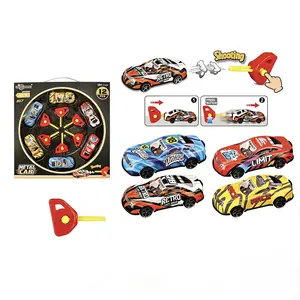 12Pcs Metal Catapult Race Cars Set with 6 Launchers | Kids Shooting Toy Cars Gift Box pull-back car toy