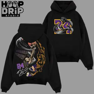 Vintage Cotton Hoodie With Kobe Bean Bryant #24 Graphic. Basketball Player Graphic Hoodie for Fans, Premium Streetwear Unisex Hoodie for Men and Women, Trending in 2026.