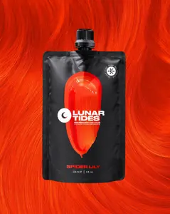 Lunar Tides Hair Dye - Spider Lily Vibrant Red Orange Color, Vegan, Cruelty-Free, Haircare