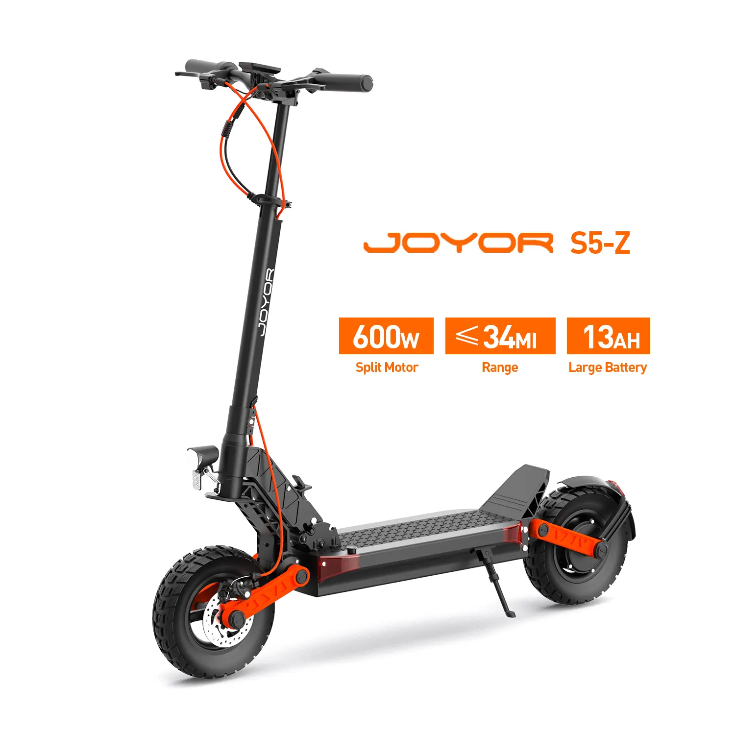 JOYOR S5-Z All-in-One Electric Scooter, 34Mi Range, Foldable, Dual Disc Brake, Suspension