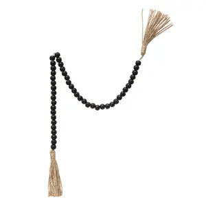 Wood Bead Garland w/ Tassels