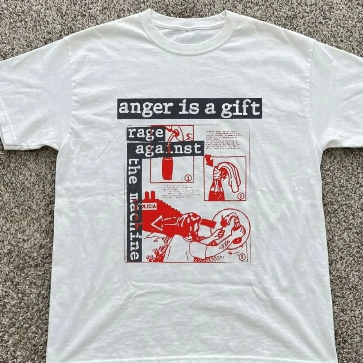 Retro Rage Against the Machine Band White Gift For Fan T- Shirt S-5XL BT544 T