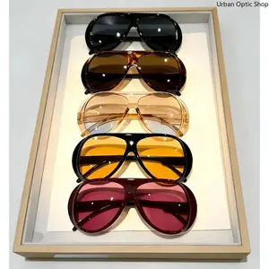 XUH 5 Pack Unisex Oversized Sunglasses, Trendy Y2K Aesthetic Vintage Style, UV400 Protection Fashion Shades for Daily Streetwear Outdoor Travel Wear