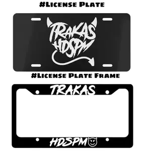 [HEAVY DUTY] Trakas HDSPM License Plate & Frame Set - Premium Aluminum Car & Truck Decor - Made in USA - Weather Resistant Metal Tag Holder - Easy Installation Auto Accessories