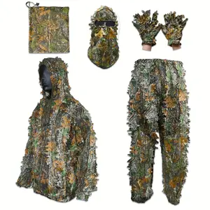Hooded Lightweight Camouflage Hunting Suit - Hidden, Comfortable Wear for Hunting Activities