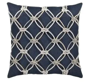 Elaine Smith Rope 20"x20" Outdoor Pillow