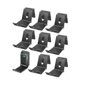 9 Pack Controller & Headset Wall Mount Holder Stand – Foldable Headphone Hanger Hook, Universal Gaming Accessories Organizer for Controllers, Headsets & Earphones, Ideal for Game Setup Storage & Display