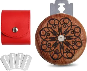 Bread Lame Cutter for Homemade Sourdough Bread Bakers, Slashing Tool Cutting Bread Scoring Knife Razor Cutter, Great Gift for Artisan Bread and Baguette Makers(PU leather case, Bright Red)