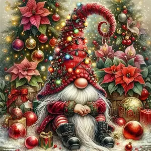 New DIY 5D Diamond Painting Kit, Christmas Dwarf Theme, Full Drill Mosaic Art, Home Wall Decor Gift, Large Size, Model Xinghao Z351