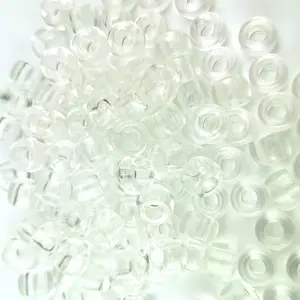 6 x 9mm,Pony Beads Transparent Multicolor Mix Plastic  Bulk Craft Pony Beads,300PCs (Clear)