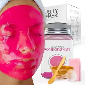 BRÜUN Jelly Mask Peel-Off Pomegranate Face Care Mask – 23 fl oz Moisturizing Spa Gel for Men & Women