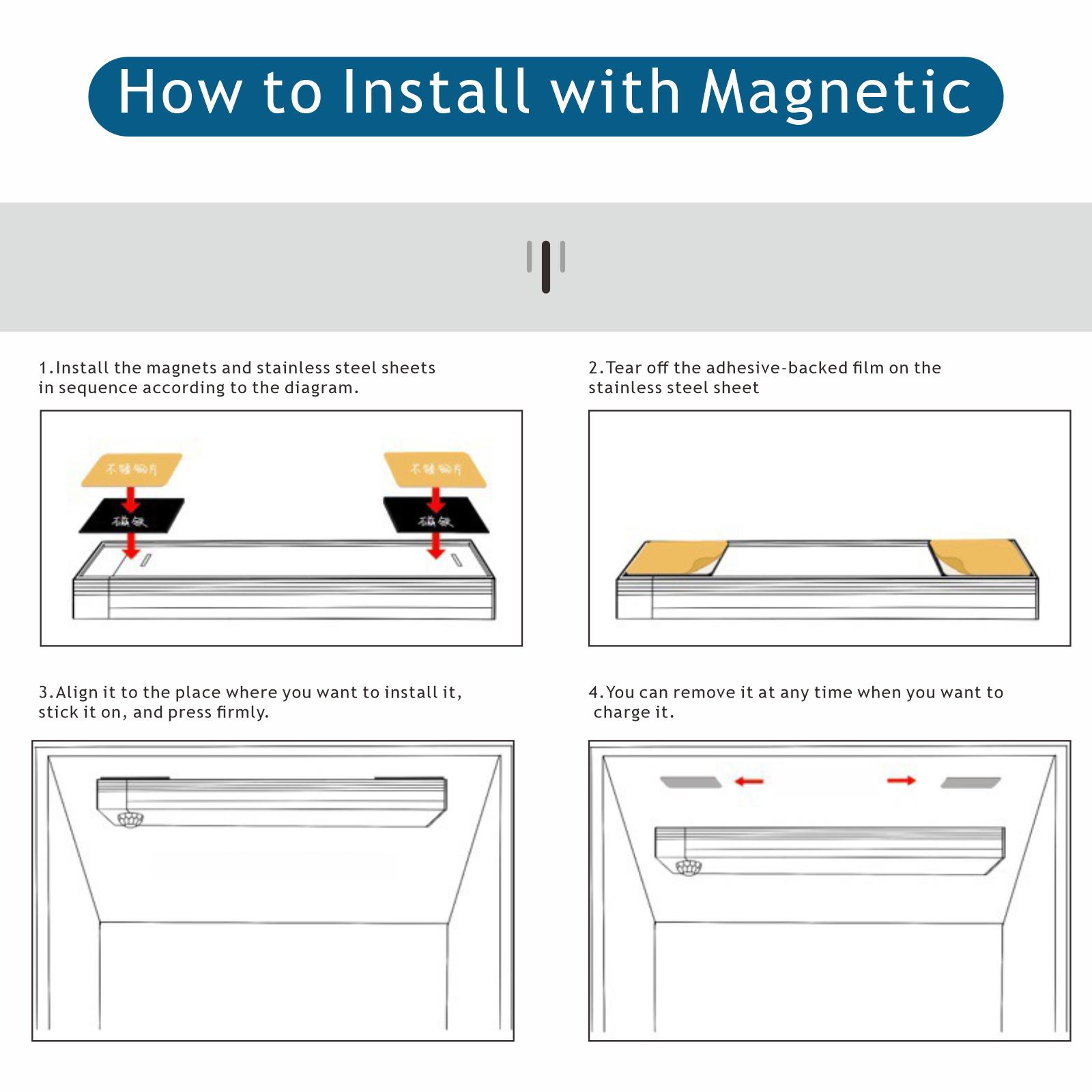 8-inch indoor adjustable motion sensor light for cabinet lighting, USB‑C rechargeable wireless cabinet lighting, countertop lighting for kitchen drawers, wardrobes, and stairs