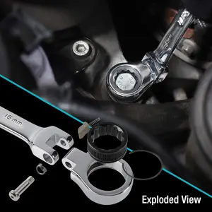 One-piece heavy-duty dual-purpose ratchet wrench tool set, multi-functional automotive repair tool, suitable for automotive repair and DIY tools, professional-level compatibility