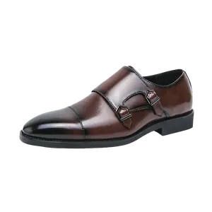 Ubetif Men's Fashionable Classic Brogue Loafers - Stylish British-Inspired Slip-On Dress Shoes, Durable Faux, Pointed Toe, Low Heel, BusinessStyle Temperament Flats for Daily Wear,Valentine's Day, Gift for Him