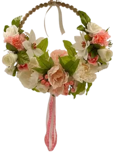 Pink sundae bead wreath