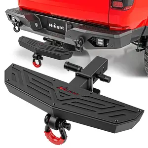 Nilight Hitch Step 2 Inch Receiver Universal Trailer Hitch Step Armor with Anti-Theft D-Ring Shackle Hitch Lock Stabilizer Anti-Slip Design Rear Bumper Guard for Pickups Trucks Vans SUVs ATVs Vehicle Accessories, Universal Automotive Ac #SummerVibes,summe