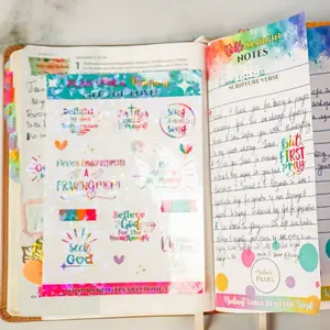 Radiant Pearl Sticker Sheets - Holographic Glitter Finish - Set of 2 or 3 Sheets