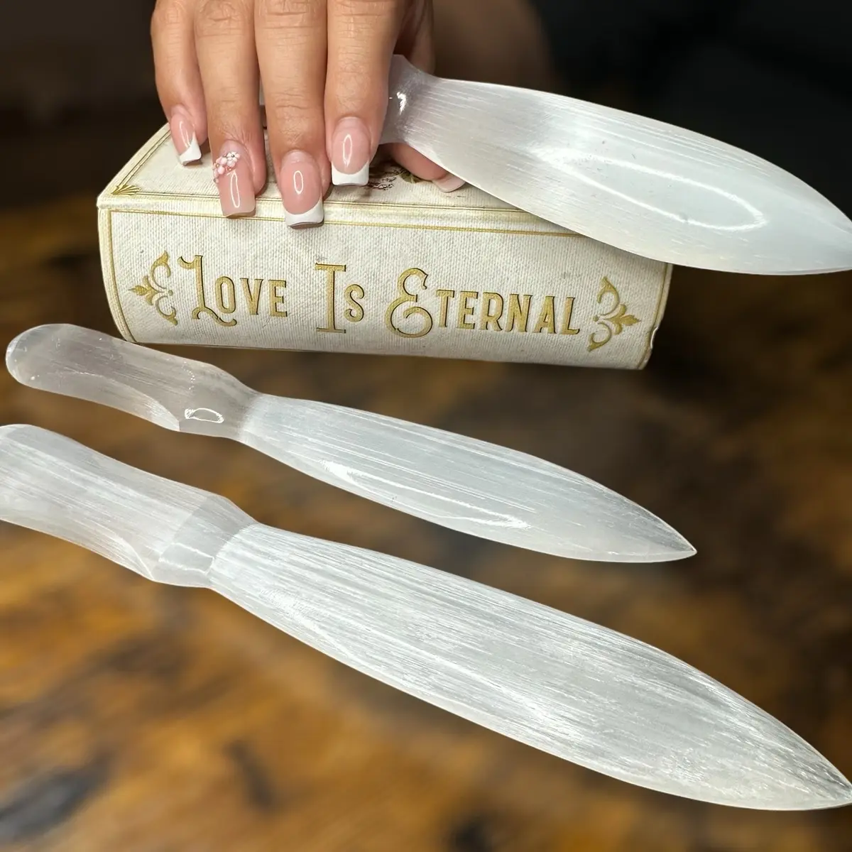 Selenite Dagger for Alter - Calming and Soothing Decorative Item Healing Stone Decor