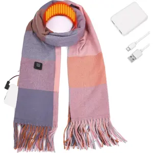 Heated Scarf For Women Men Usb Rechargeable Heated Scarf Portable & Adjustable  Warmer