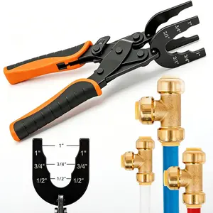 Push-Fit Disconnect Tong Tool, Multi-Sized Removal Tools for Removing Brass Push-in and Water Pipe, Sized 1/2 inch, 3/4 inch, 1 inch