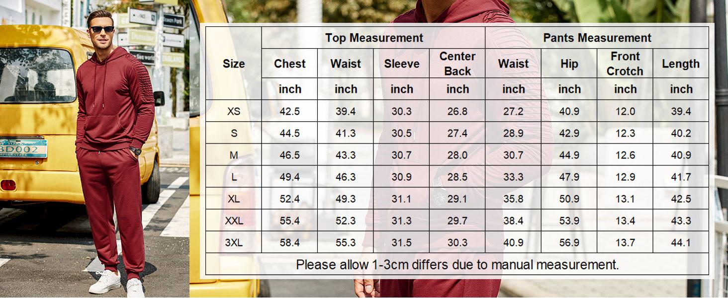 Coofandy Thin Men's Tracksuit 2 Piece Hoodie & Long Pants Set - Pleated Fabric, Kangaroo Pocket, Elastic Drawstring, Casual Jogging Athletic Suits Coofandy Thin Men's Tracksuit 2 Piece Hoodie & Long Pants Set - Pleated Fabric, Kangaroo Pocket, Elastic Drawstring, Casual Jogging Athletic Suits