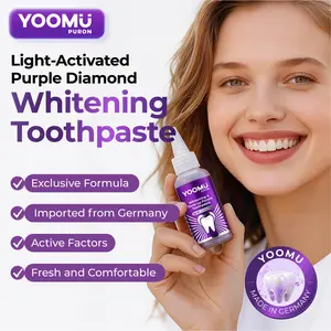YOOMU 1 Purple Bright White Toothpaste | Color Repair & Yellow Stain Removal + Long-Lasting Freshness
