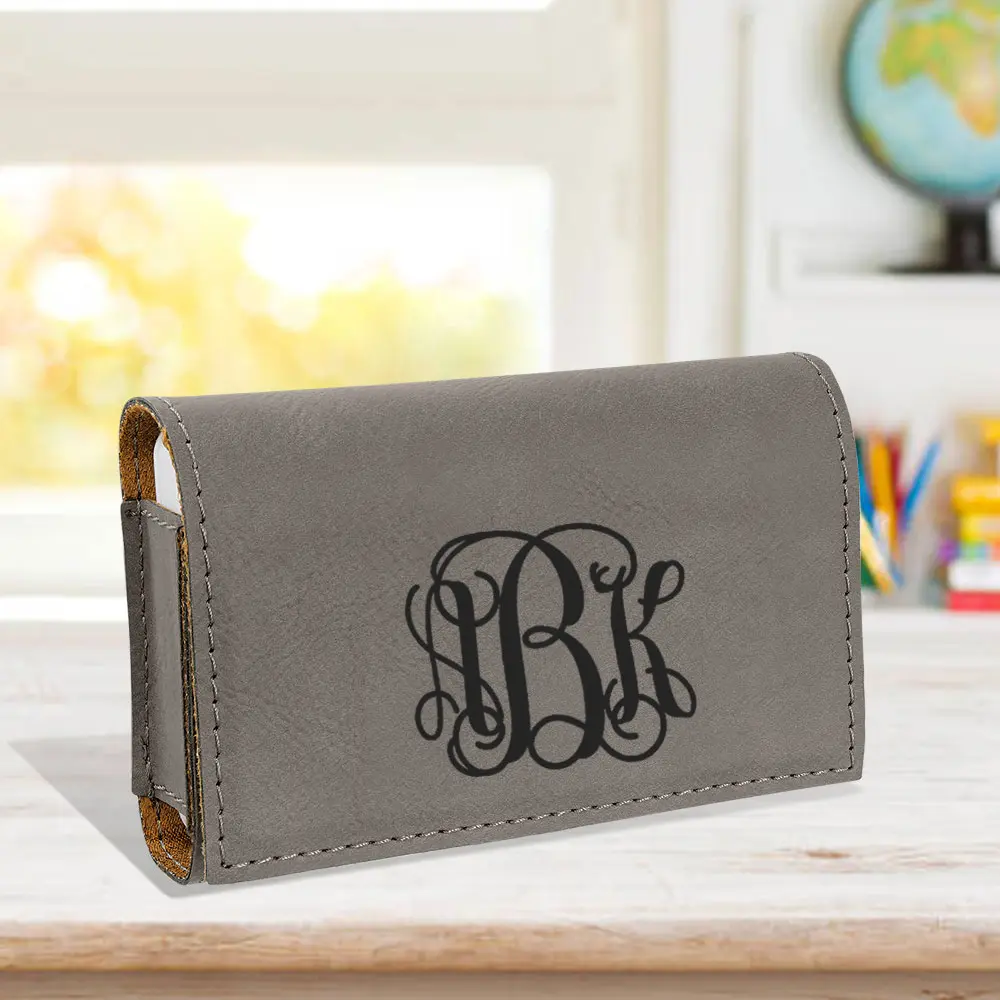 Engraved Pill Box for Women and Men, Personalized Leatherette Pill Case, Custom Name Pill Organizer, Compact Travel Gift