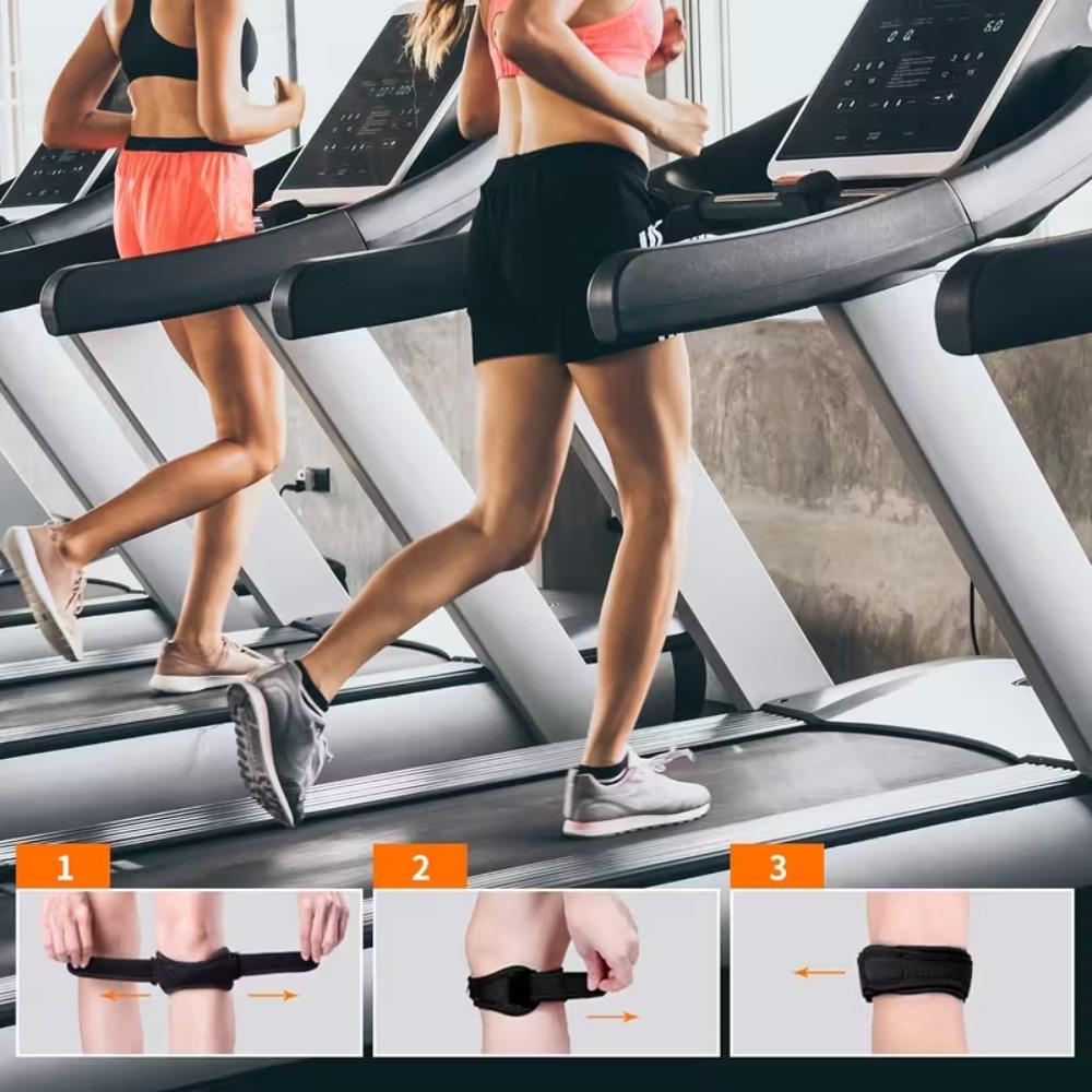 Knee Support Patella Strap - Adjustable Breathable Non-slip Suitable for Running Hiking Football Basketball Suitable for Sports and Casual Wear Unisex Design Hiking Gear